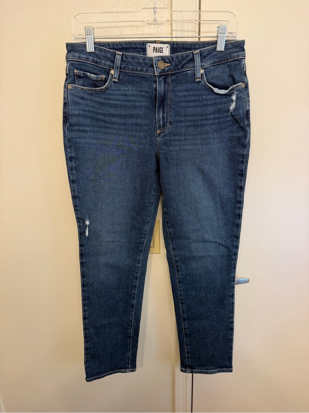 PAIGE Brigitte Tailored Boyfriend Jeans Dark Wash Size 27